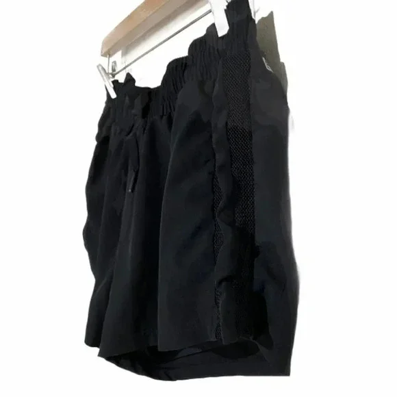 Fabletic L black drawstring running shorts w/ mesh - Picture 3 of 6